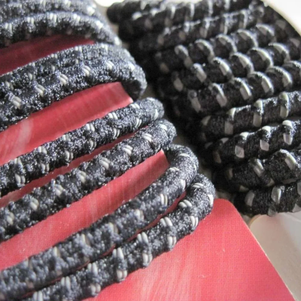 10 Black 2011 Goody Ouchless Stay Put Ponytailer Hair Bands No Metal Elastics